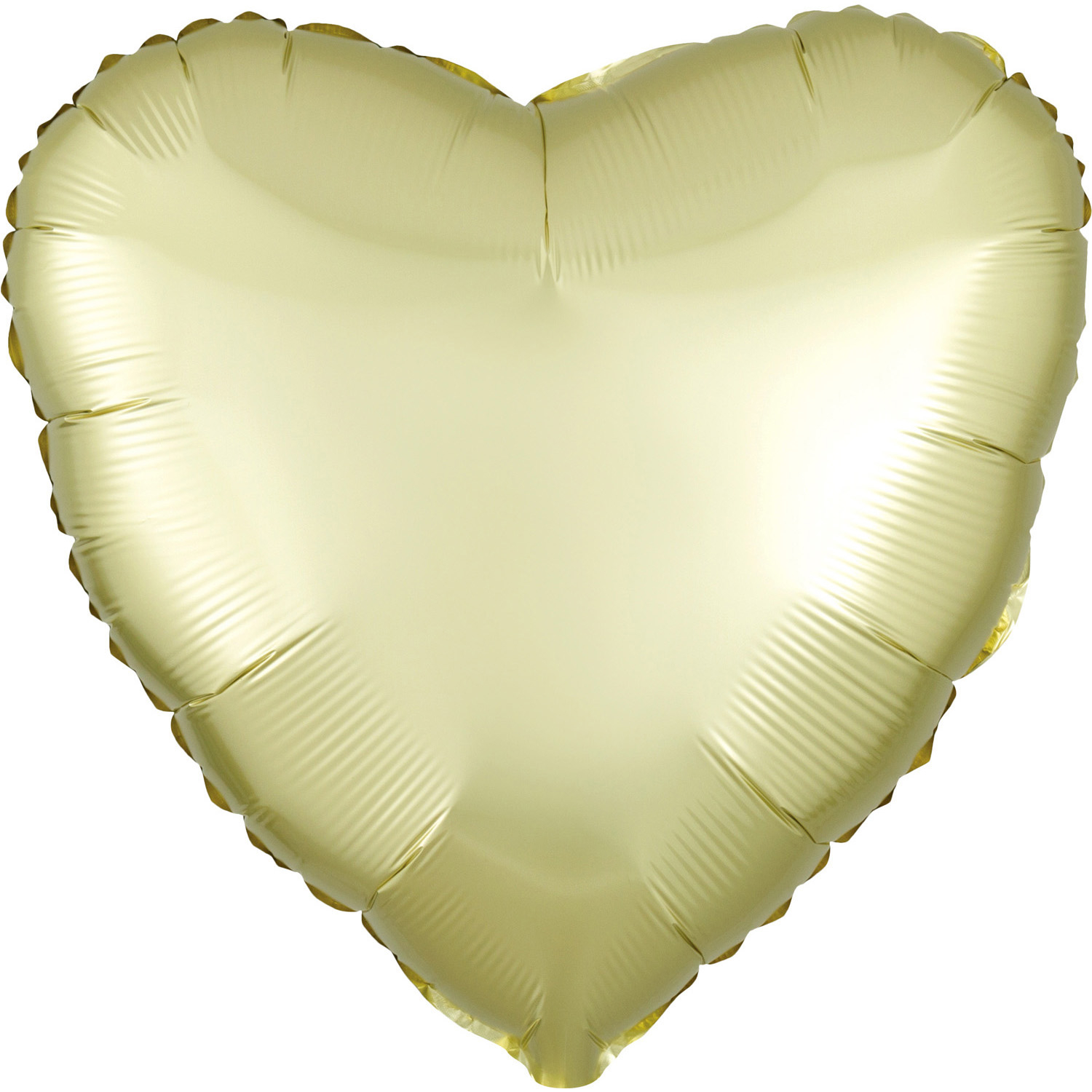 Balónek srdce foliové satén světle zlaté 
